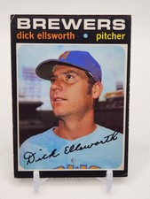 ⚾Dick Ellsworth 1971 Topps #309 Milwaukee Brewers & CUBS Vintage Baseball Card⚾