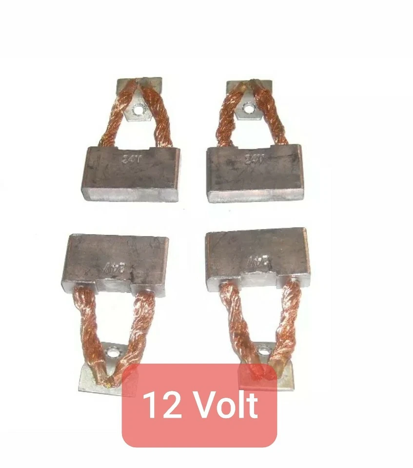 Starter Motor Brushes Suit Delco 12v  21mm x 9.5mm x 38mm - 4Pce Free Post  - Image 1 of 1