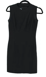 Vestido vaina ajustado sin mangas de sarga elástica de lana negra PRADA 40 - Imagen 1 de 6