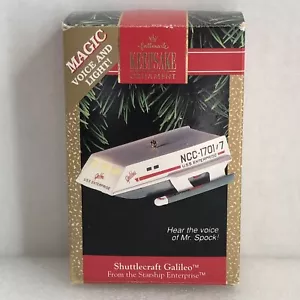 Hallmark Keepsake Ornament Shuttlecraft Galileo Voice And Light 1992 Enterprise - Picture 1 of 12