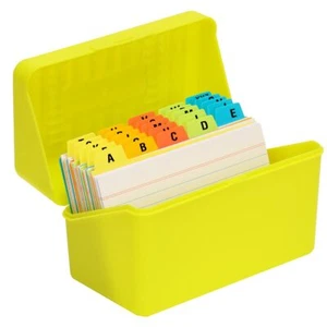 3x5 Index Card Holder Organizer with Dividers Plastic Index Flash Card Box - Picture 1 of 7