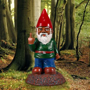 Naughty Garden Gnome for Lawn Ornament Funny Dwarfs For Indoor Outdoor 12Cm - Picture 1 of 12
