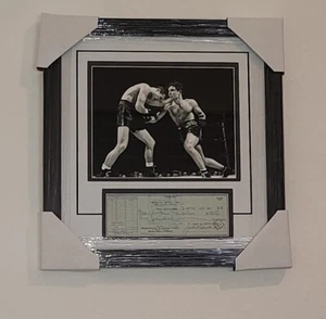 Jake La Matta Signed Autographed cancelled check 1955 UNIQUE Custom Framed JSA - Picture 1 of 4