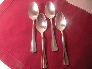 Set Of 4 Teaspoons Towle stainless Blaine glossy Flatware 6 1/4” B - Picture 1 of 5