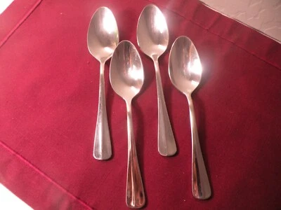 Set Of 4 Teaspoons Towle stainless Blaine glossy Flatware 6 1/4” B - Image 1 of 4