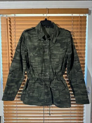 Buffalo David Bitton средний камуфляж зеленый общего назначения повседневный открытый заявление куртка - Изображение 1 из 4