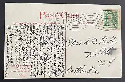 Owego, New York Post Card - mailed Sept 15, 1909 to Willet, NY - Image 1 of 2