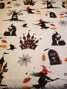 Halloween Witch Castle Plush Throw Blanket 4 ft x 5 ft Fleece - Picture 1 of 1