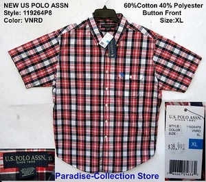 NWT US POLO ASSN SHIRT CLASSIC FIT 60% COTTON 40% POLYESTER BUTTON FRONT SZ XL - Picture 1 of 12