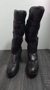 Mondl Winter Walkers schwarze Damenstiefel Größe 6 M bayrisch 16 Zoll Nylon zum Überziehen - Bild 1 von 9