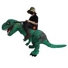 Adult Riding T Rex Dinosaur Inflatable Suit Funny Simulation T Rex Green