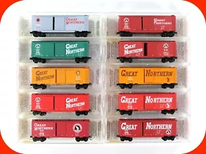 N Scale ***GREAT NORTHERN CIRCUS*** Box Car COMPLETE 10-Pack Set -- MICRO TRAINS - Picture 1 of 6