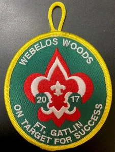 Boy Scouts 2017 Webelos Woods FT. Gatlin On Target For Success Patch - Picture 1 of 3