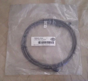 a3a HARLEY-DAVIDSON 38646-03A BLACK STAINLESS HYDRAULIC CLUTCH LINE NOS NEW OEM - Picture 1 of 3