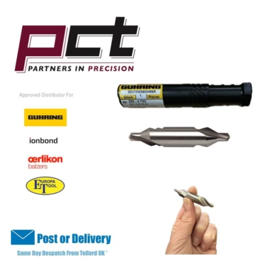 Guhring Centre Drill 292 280 BS2 BS3 BS4 BS5 BS7 Ø1.59 Ø2.38 Ø3.17 Ø4.76 Ø7.94