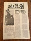 SDS New Left Notes Newspaper April 1969 Bobby James Hutton Black Panther Party