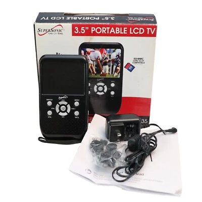 Supersonic SC-335 3.5" Portable TFT LCD TV with FM Radio and SD Card Slot - Image 1 of 4