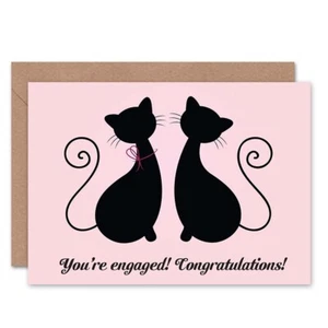 Blanko-Grußkarte Verlobung Geburtstag mit Umschlag - Bild 1 von 4