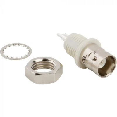Amphenol 031-10-RFX BNC Straight Receptacle Jack Solder Cup Bulkhead 50 Ohms - Image 1 of 3