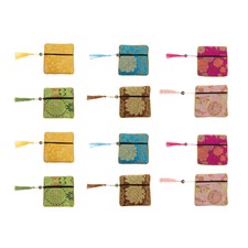 12pcs Jewelry Silk Purse Silk Pouch Silk Purse Jewelry Pouch for Home Daily