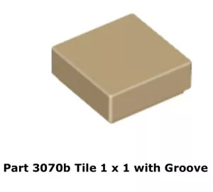 Lego 4x 3070b Dark Tan Tile 1 x 1 with Groove 75290 - Picture 1 of 1