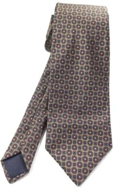 Corbata de seda para hombre Damon marrón gris borgoña 56 1/4"x 3 1/4" hecha en EE. UU. Foto 1 de 4