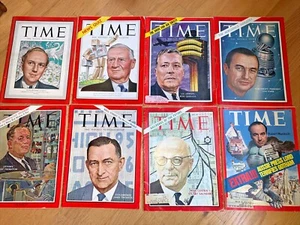8 Time Magazines1946-77 CORPORATE LEADERS - Sears / Northrop / US Air / Murdoch - Picture 1 of 9