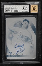 2016 Topps Finest Printing Plate Cyan 1/1 Henry Owens BGS 7.5 Rookie Auto RC 3b3