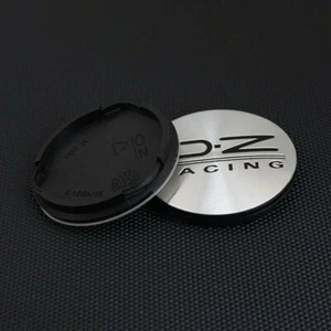 4 x 63 mm für OZ Racing M595 Silber Schwarz Nabendeckel Nabenkappen Rim Hub Caps - Bild 1 von 5
