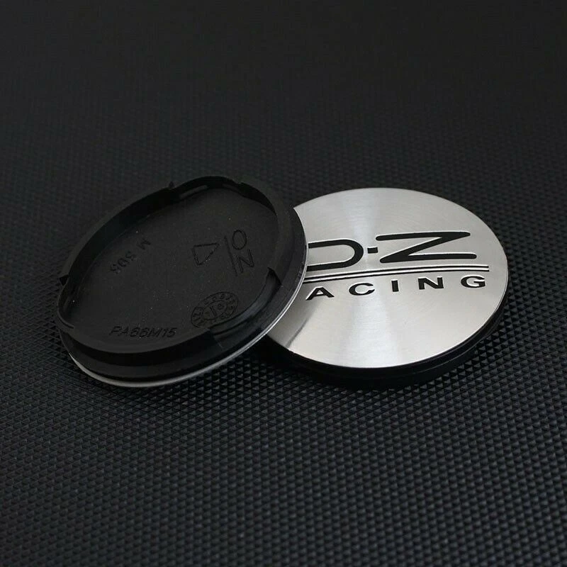4 x 63 mm für OZ Racing M595 Silber Schwarz Nabendeckel Nabenkappen Rim Hub Caps - Bild 1 von 4