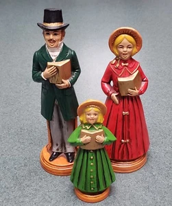 Vintage Weihnachtslieder Familie mit 3 Figuren PARMA von AAI Pappmaché 6-10" - Bild 1 von 10