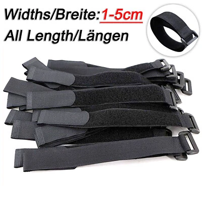 Self Adhesive HOOK and LOOP Fastener Tape Sticky Back Black or White Fastening - Image 1 of 4