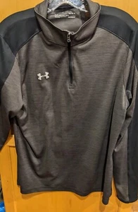 Camisa polo Under Armour para hombre Heatgear manga larga rendimiento gris suelta - Imagen 1 de 4