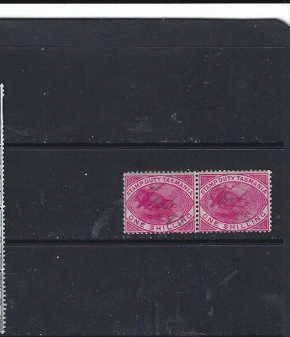 TASMANIA PLATYPUS PAIR  1/-  FISCAL USE 1882 Cover