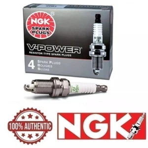 NGK "V-POWER" Spark Plugs Set of 4 1992-2001 for Acura Integra GSR B18C1 TYPE-R - Picture 1 of 2