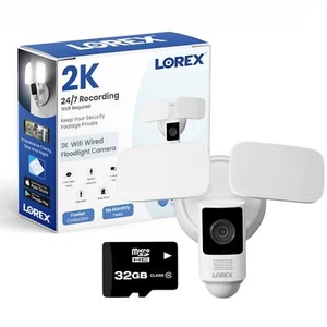 Lorex 2K Wi-Fi Telecamera Proiettore, Bianco - Telecamera di Sicurezza Casa Esterno con Colo... - Foto 1 di 9