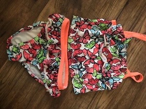 Girls Lemon Kiss Swim Suit XS 4/5 Butterflies Tank Bikini - Picture 1 of 4