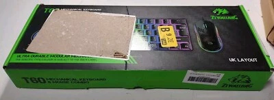 -Ziyou Lang T60 UK Blue Gaming Keyboard Mouse RGB LED Backlit - Image 1 of 3