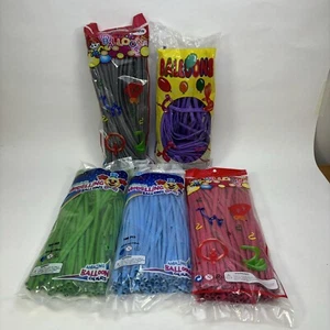 Modellierballons lang uni Tiere Drehballons blau rot silber x500 Posten - Bild 1 von 11