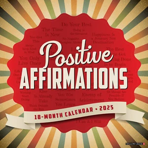 Positive Affirmations 2025 12" x 12" Wall Calendar (free shipping) - Picture 1 of 5