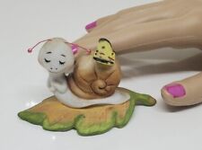 New ListingSnail Leaf Figurine Butterfly Homco Anthropomorphic Vintage Numbered Ceramic 2"