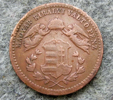 HUNGARY Franz Joseph I 1872 KB 1 Krajczar, COPPER Cover