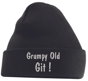 Bestickte mürrische alte Git Beanie Mütze Vatertag lustig Opa sarkastische Mütze - Bild 1 von 8
