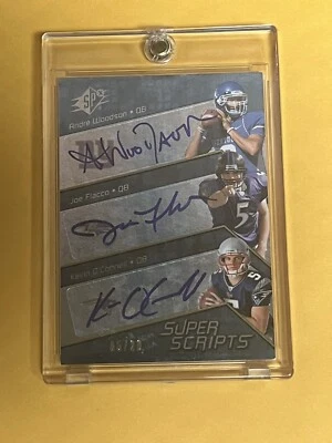 2008 SPx Joe Flacco- Kevin O’Connell - Woodson  Super Scripts Triple Auto /20 Rc - Image 1 of 2