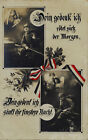 AK, Patriotenkarte Soldat mit Pickelhaube und Gewehr u. Frauen gel. als FP 1916