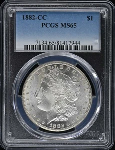 1882-CC $1 Morgan Dollar PCGS MS65 - Picture 1 of 2