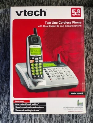 Телефон и автоответчик V-Tech 2 линии 5,8 ГГц модель IA5879 - Изображение 1 из 4
