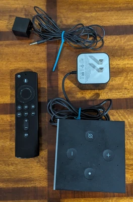 Amazon Fire TV Cube 2nd Gen w/ Remote, Power Adapter, and IR Emitter - Image 1 of 2
