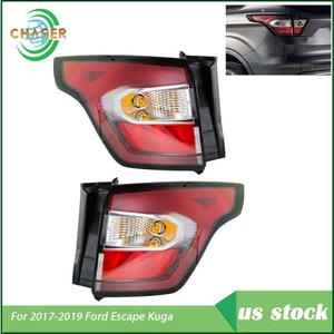 Red Driver&Passenger Brake Tail Lights For 2017-2019 Ford Escape Kuga Halogen - Picture 1 of 12