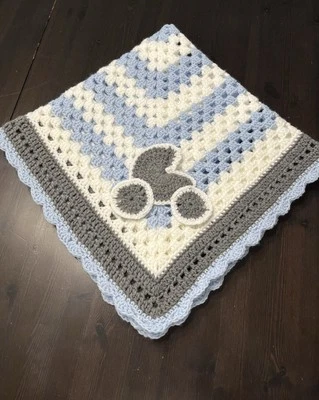 Baby Blanket, Handmade, Gift, Shower Gift, Elephant Theme - Image 1 of 2